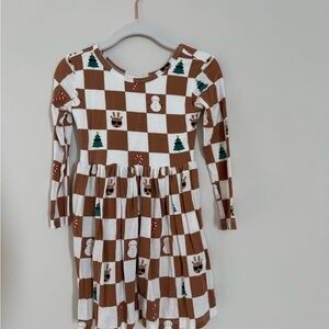 Little Sleepies Holiday Checks Twirl Dress 2T